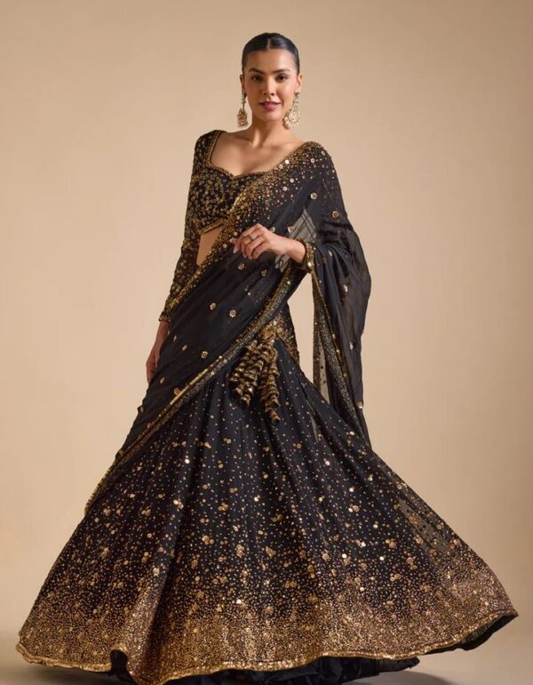 Midnight Regal Lehenga Ensemble