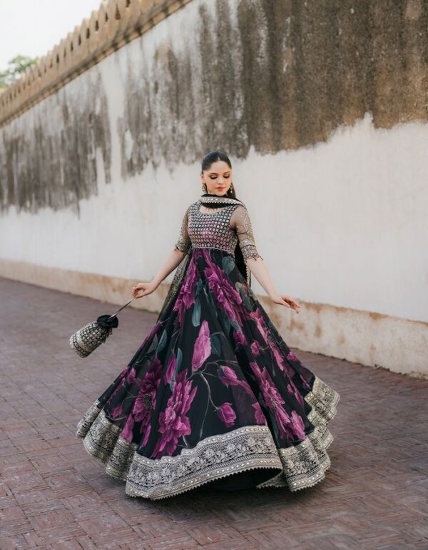 Regal Sparkle Luxe Gown With Flowing Dupatta
