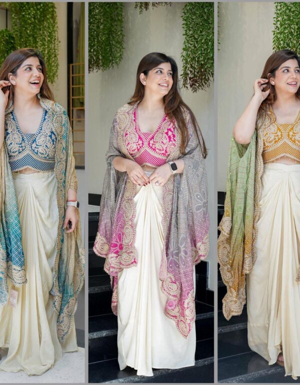 Regal Embroidered Saree Ensemble