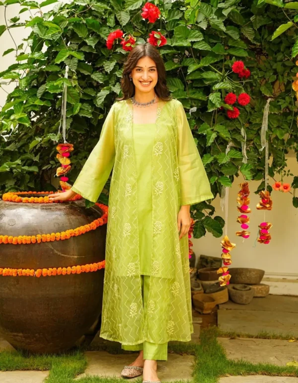 Regal Green Jacket & Kurta Ensemble