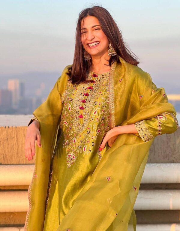 Golden Luxe Silk Embroidered Wedding Kurta Set
