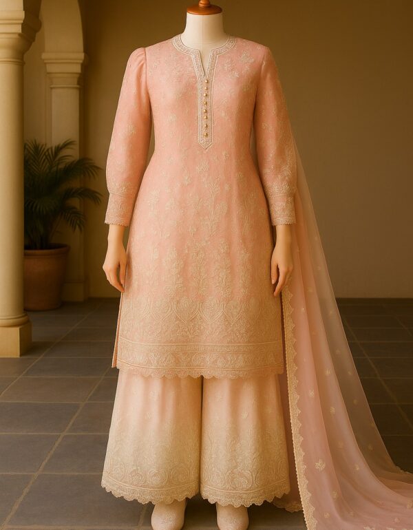 Regal Peach Blossom Luxe Suit