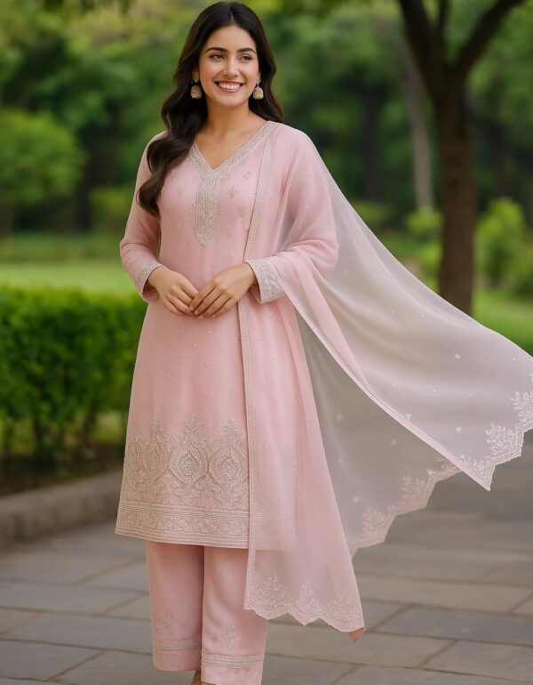Blush Luxe Farshi Ensemble