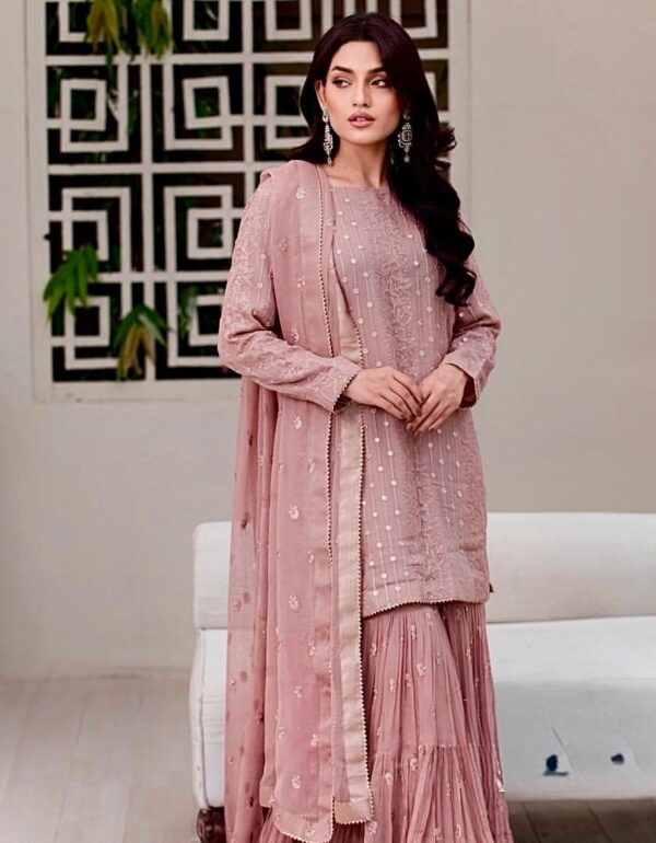 Regal Pastel Pink Sharara Set – Summer Luxe Ethnic Wear