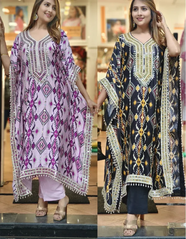 Regal Chinon Silk Designer Kaftan