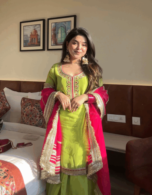 Khwahish Neon Sharara Set