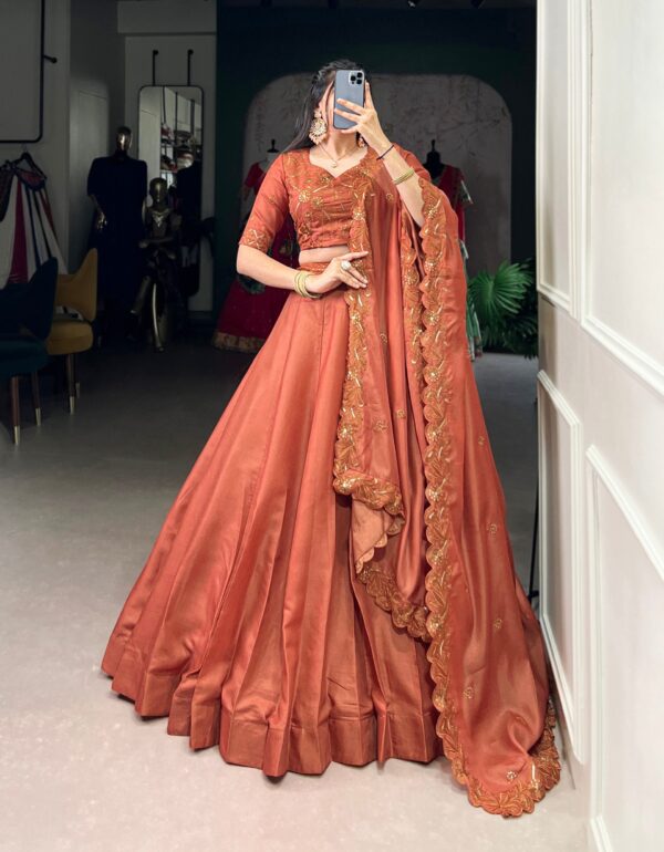 Wrapped in rust, woven with elegance Lehenga Choli
