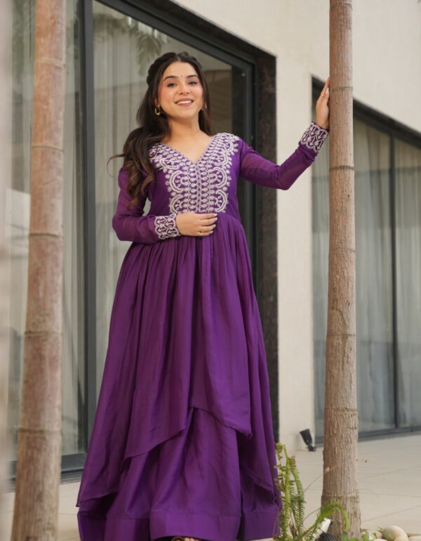 Reeva Premium Designer Double Flair Gown