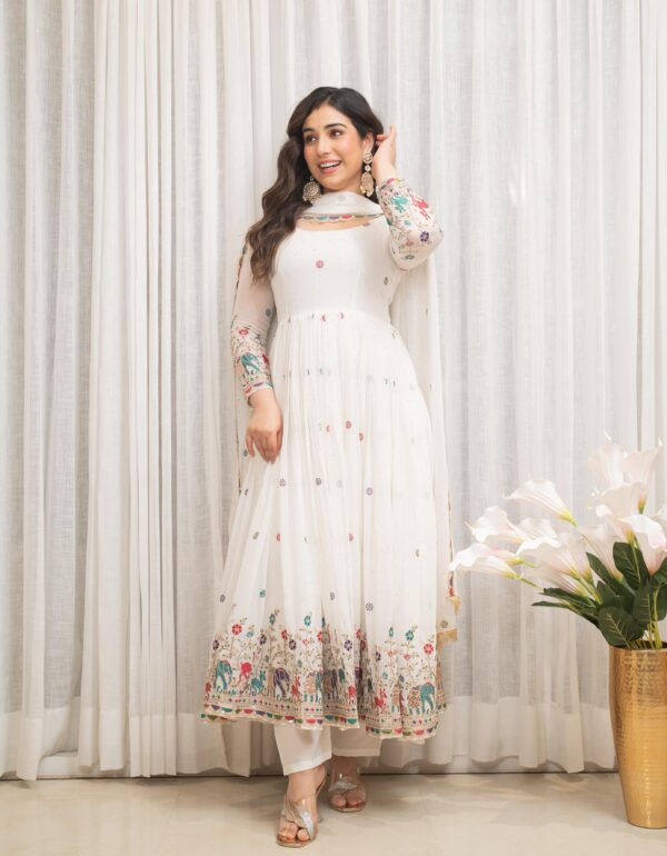 Pearl Glow Embroidered Suit Set