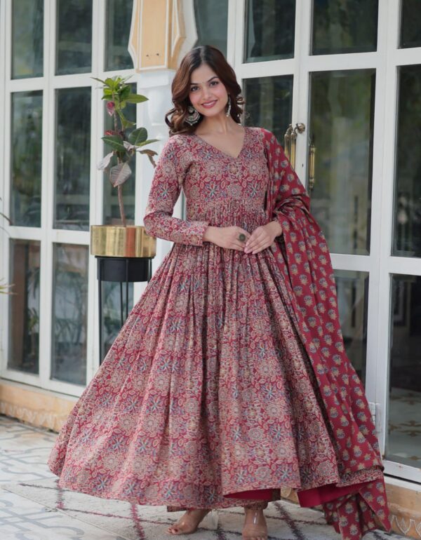 Kiyana Pure Cotton Anarkali Suit
