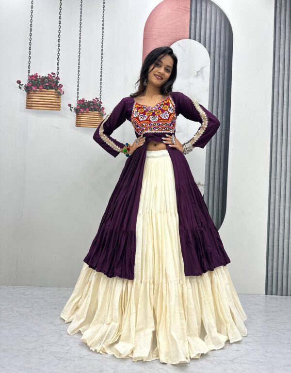 Shivanshi Lehenga with Kutchi Embroidered Crop Top Navratri & Festive Designer Set