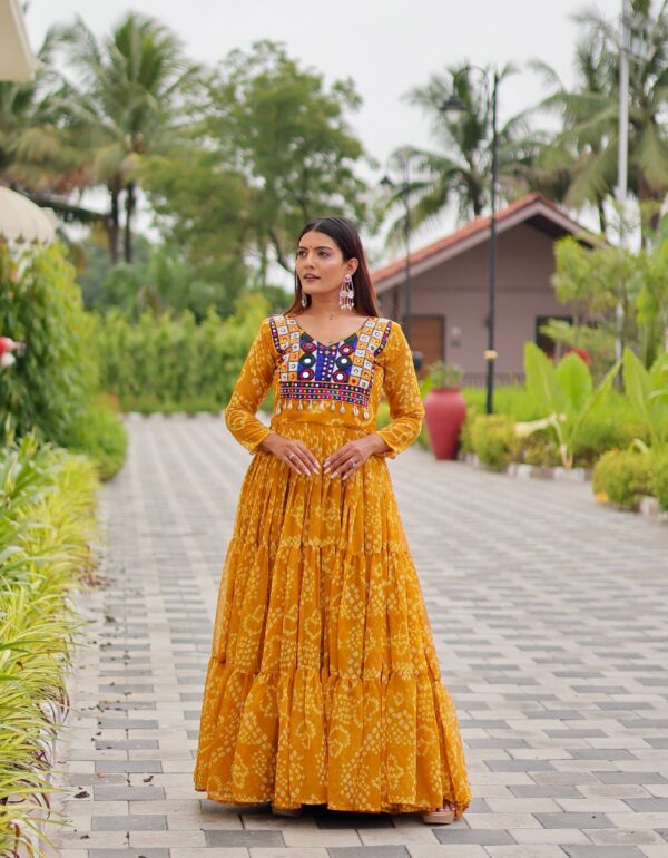 Khushi's Kutch Mirror Magic Bandhej Anarkali Gown