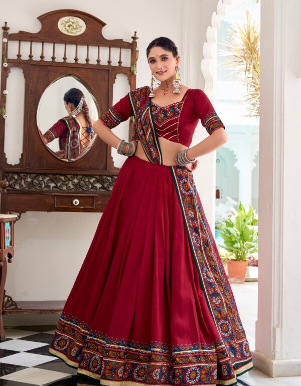 Naira’s Navratri Muse tradition Mirror work lehenga Choli