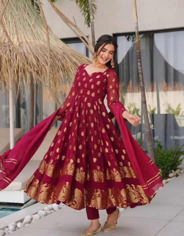 Sunehri Maroon Suit Set