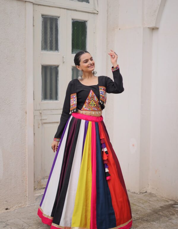 Rangini Adaa Handcrafted Multicolor Folk Festive Lehenga Choli