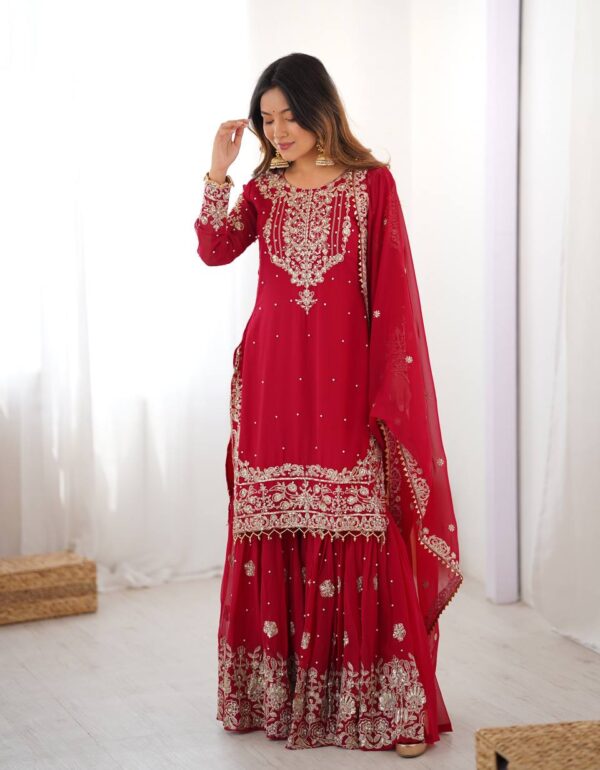 Suhani Heritage Zari Embellished Festive Sharara Suit