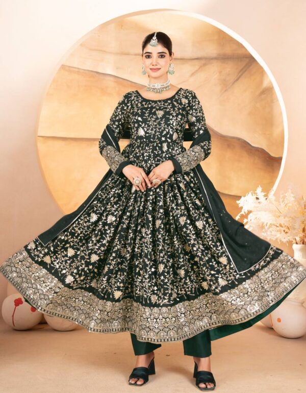Siddhi  Designer Thread-Sequins Embroidery  Anarkali Suit
