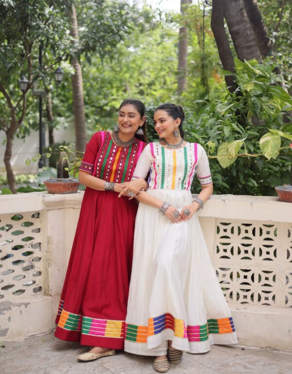 Anaya’s Vibrant Charm Mirror Anarkali Gown