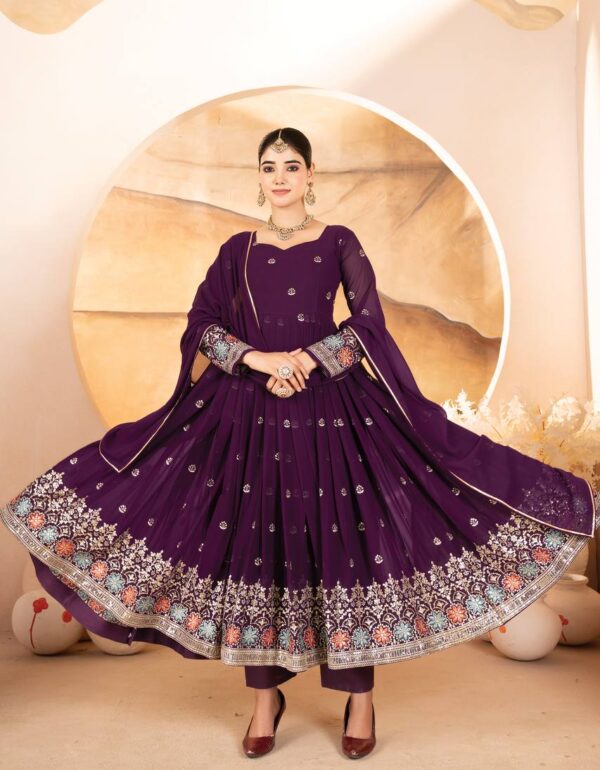 Ridhima Royal Purple Anarkali Gown
