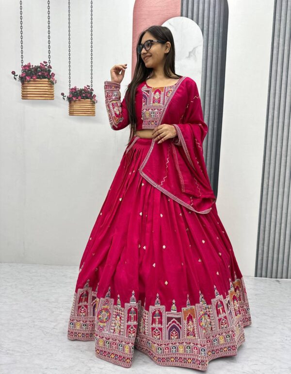 Ridhima Pure Vichitra Lehenga with Coading Sequence Work Dupatta