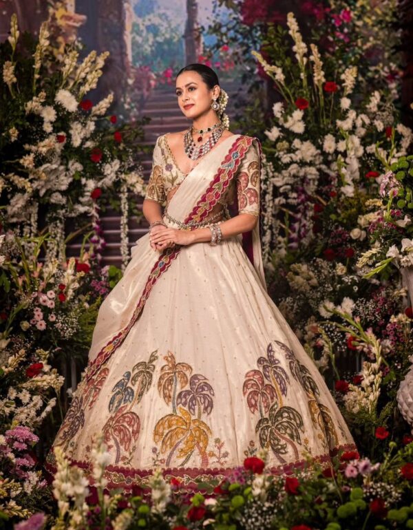 Garden of Grace - Tissue Simmer Silk Lehenga Choli