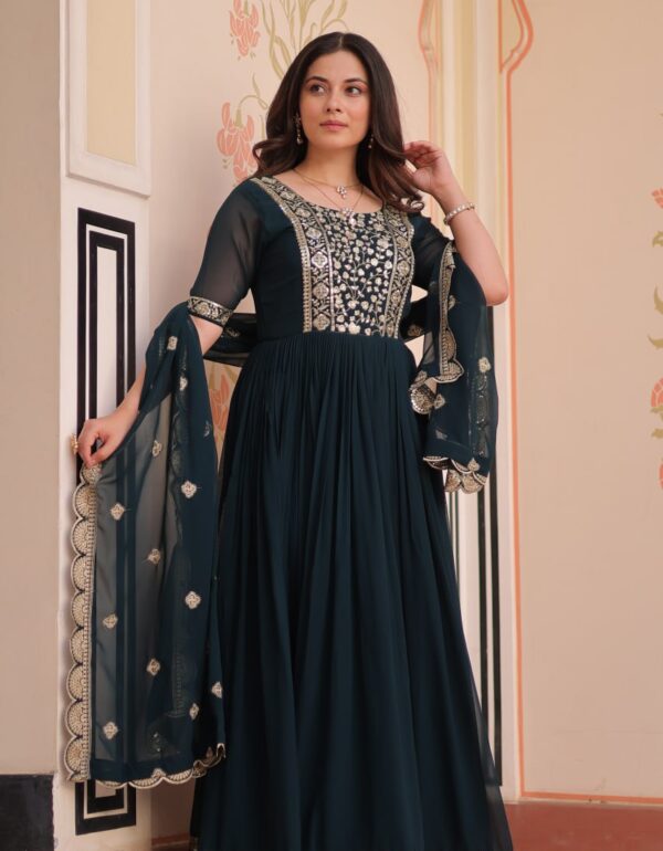 Jashn-e-Jaam Gold Embroidery Gown