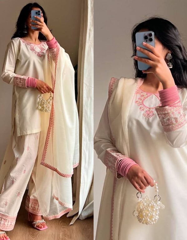 Sahiba Blush Pink Embroidery Patiala Suit Set