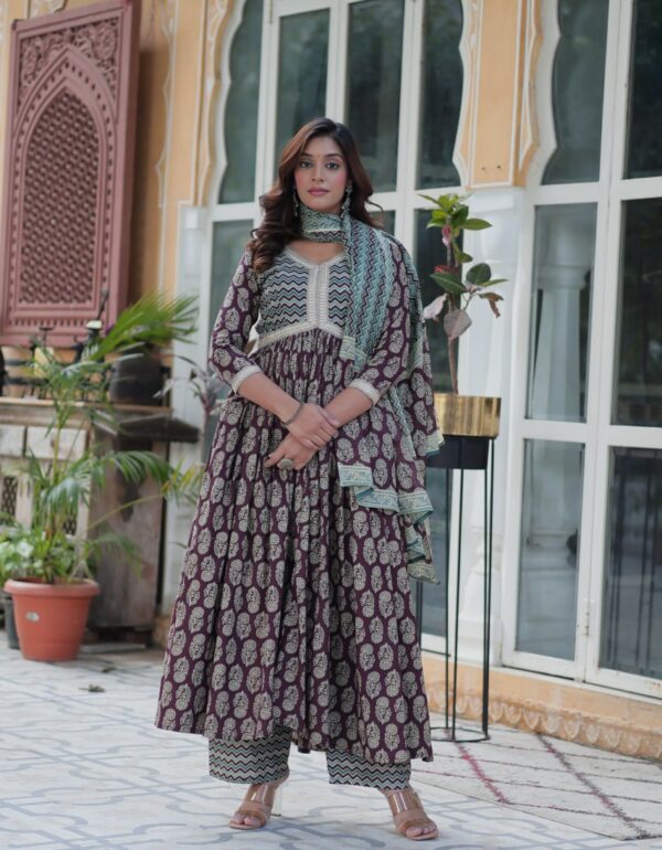 Hetvi Beautiful Pure Cotton Anarkali Suit