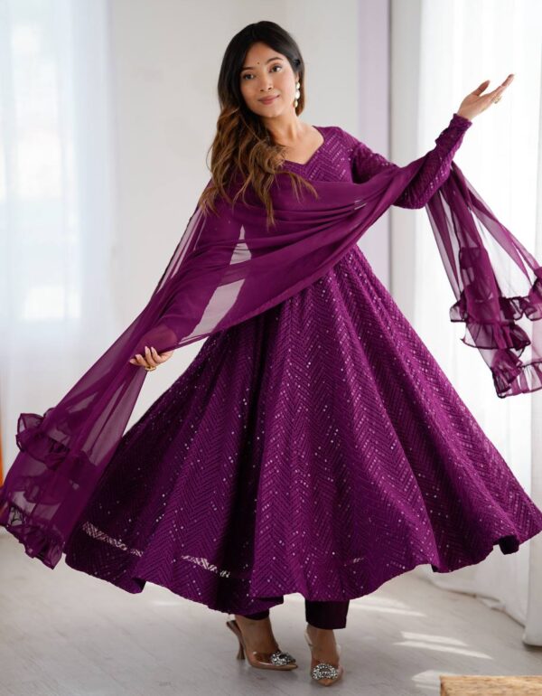 Roshni Ruffled Flared Anarkali Set