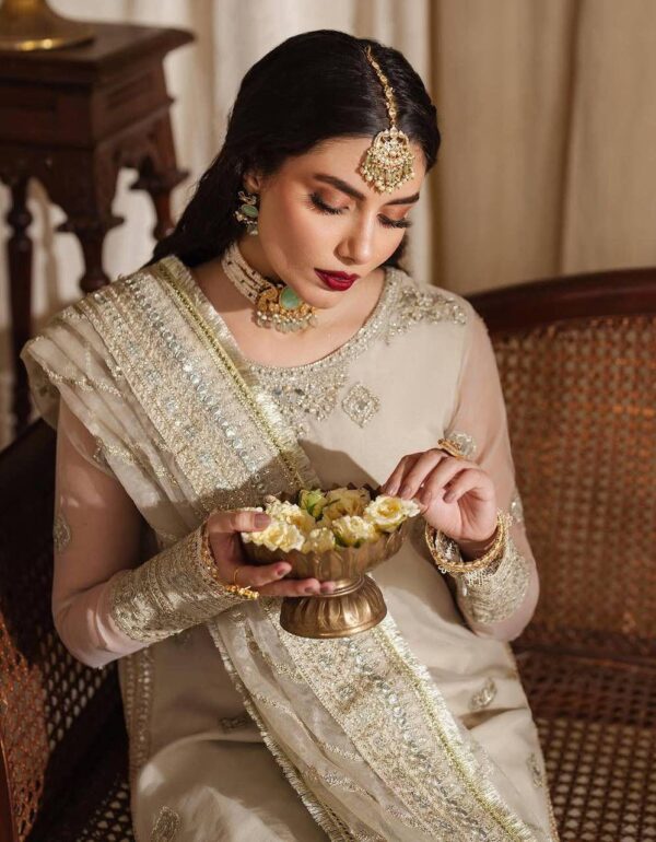 Elegant Off-White Sharara Set