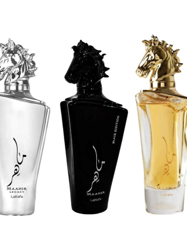 Decant/Sample Lattafa Maahir Pack, Lattafa Maahir , Maahir Black Edition And Maahir Legacy EDP 10mlX3