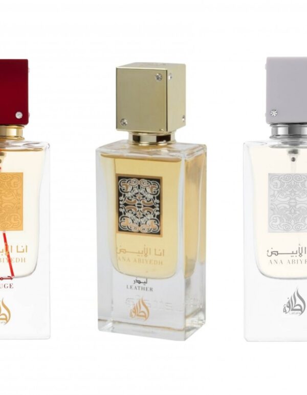 Decant/Sample Pack Of Ana Abiyedh Lattafa Ana Abiyedh, Ana Abiyedh Rouge, Ana Abiyedh Leather 10ml x3