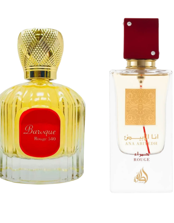 Decant/Sample Feel of Baccarat rouge pack, Maison Alhambra Baroque Rouge 540 And Lattafa Ana Abiyedh Rouge EDP 10mlX2