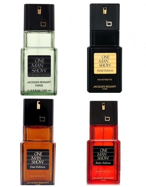 Decant/Sample Pack of OMS, Jacques Bogart One Man Show, Ruby Edition, Gold Edition,  Oud Edition EDT 10ml x4