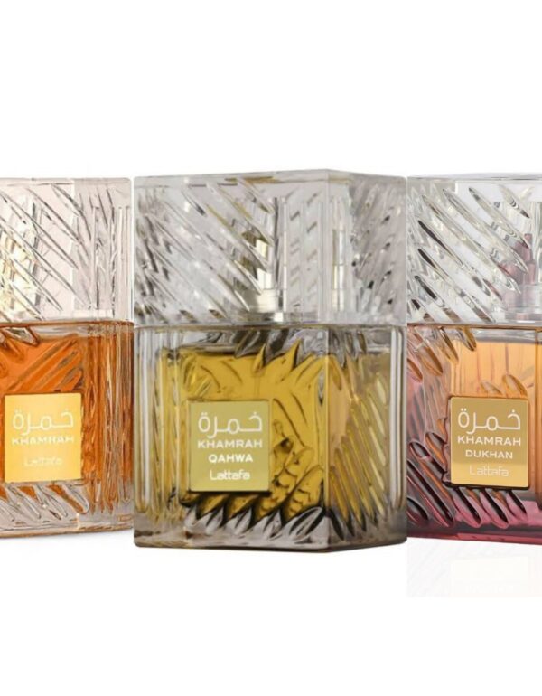 Decant/Sample Pack of Lattafa Khamrah ( Khamrah, Dukhan , Qahwa ) EDP 10mlX3